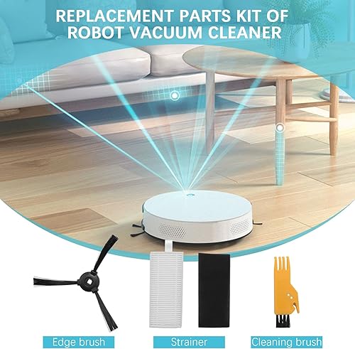 Kueohse Lot de 10 filtres et 10 brosses latérales pour aspirateur robot M201 T700 M520 M571 M501B M301 - Nail Gallerys