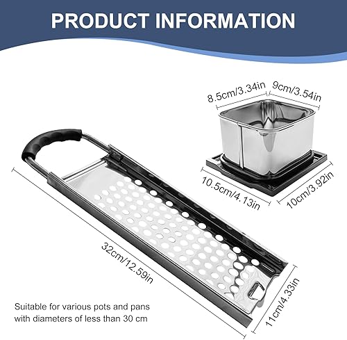 Râpe à spätzle, râpe à spätzle en acier inoxydable avec poignée en caoutchouc,Passoire à Spätzle Passe au Lave-Vaisselle, pour Spaghetti, des Boulettes, des Pâtes - Nail Gallerys