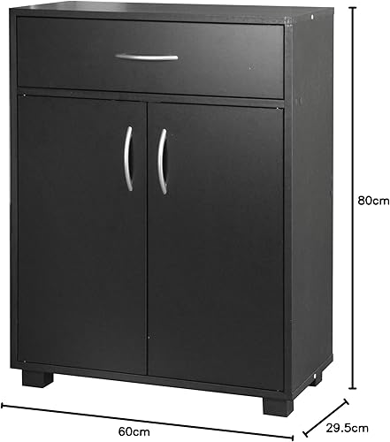 URBNLIVING Meuble de rangement sur pied en bois (marron rustique) - Nail Gallerys