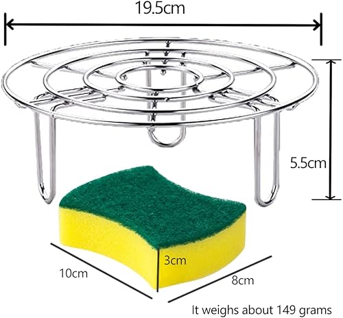 KAYSENSUK Grille de Refroidissement Ronde en Acier Inoxydable 304 Pour Cuisson à la Vapeur Friteuse à air,Support à Gâteau Pour la Cuisson Insert de Refroidissement Avec les Autocuiseurs Instantanés - Nail Gallerys