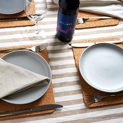 APOLLO Lot de 6 Sets de Table en liège 280 x 200 mm - Nail Gallerys