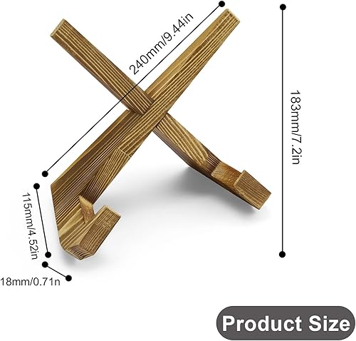 KLEHOPE Porte Livre, Couleur Bois Porte Assiette, Amovible Support Livre de Cuisine, Beau et à la Mode Support pour Livre, pour Afficher Photos Livres Cadres - Nail Gallerys