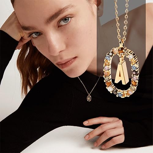 Collier initial en or - Collier alphabet personnalisé - Cadeau de fête des mères - Bijoux délicats - Collier plaqué or 18 carats - Chaîne élégante pour femme - Nail Gallerys