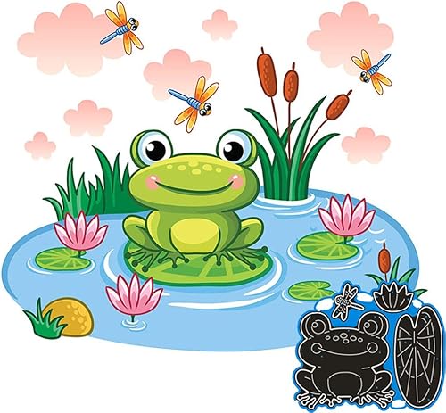 WuLi77 Matrice de découpe grenouille lotus pour étang - Matrice de découpe en métal - Pour la fabrication de cartes, le scrapbooking - Nail Gallerys