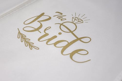 Wedcova Sac pour robe de mariée | Sacs à vêtements suspendus | Protection de voyage pleine longueur | Housse de rangement pour vêtements longs avec fermeture éclair pour femme | Blanc avec logo The - Nail Gallerys