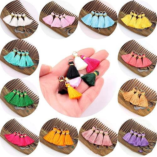 Duories Lot de 50 mini pompons de 2 cm de diamètre - Pour loisirs créatifs, boucles d'oreilles, sacs, bijoux, porte-clés, marque-pages - Nail Gallerys