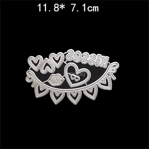 KDQ1607 Matrices de découpe en métal pour la fabrication de cartes et le scrapbooking Blanc - Nail Gallerys