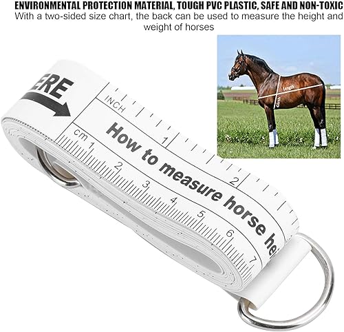 JOROBURO Ruban de Pesée pour Chevaux, Ruban à Mesurer la Taille et Le Poids du Cheval, Ruban à Mesurer Portable pour Le Poids des Animaux, Ruban à Mesurer la Hauteur du Buste, équipement - Nail Gallerys