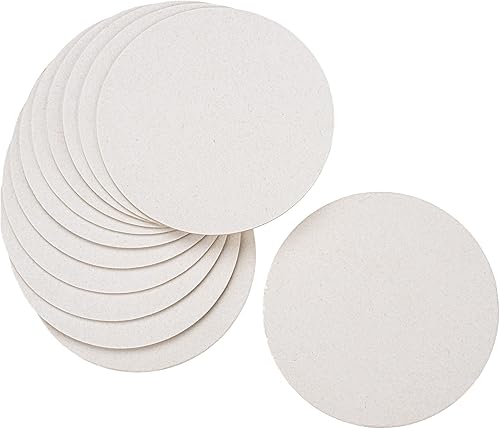 GLOREX Dessous de Verre en Carton, Blanc, Ø 107 mm - Nail Gallerys
