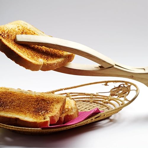 HOFMEISTER® Pince en bois de hêtre, résistante à la chaleur, prise sûre avec rainures, pince hygiénique pour choucroute et cornichons, pince pratique pour barbecue, 28 cm - Nail Gallerys