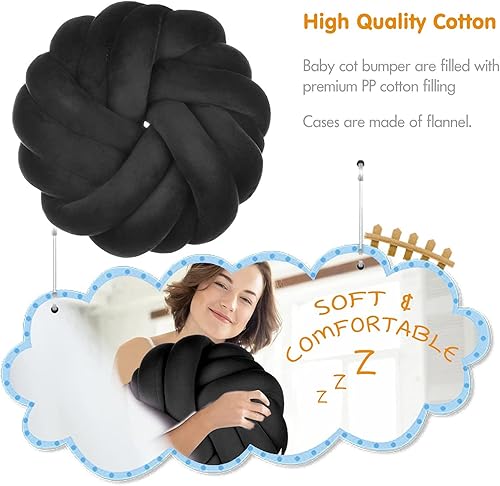 GYCS Coussin d'oreiller de canapé noué,Décoratif Scandinave Coussin canapé noué,Oreiller de Boule de Noeud pour Canapé Chaise Lit Voiture Voiture Décoratif,Gray a,35cm - Nail Gallerys