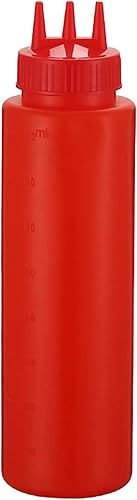 Bouteilles souples en plastique à 3 trous, rechargeables, de qualité alimentaire, 3 trous, grande capacité, pour condiments, ketchup, moutarde, mayonnaise, sauce chaude, huile d'olive blanche, S - Nail Gallerys