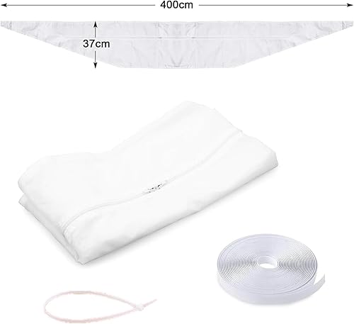 FINEVERNEK 400CM Tissu De Calfeutrage pour Fenêtres pour Climatiseur Mobile et Sèche-Linge,Kit Fenêtre Climatiseur Mobile,Joint de Fenêtre,Fonctionne avec Toutes Les Unités de Climatisation Mobiles - Nail Gallerys