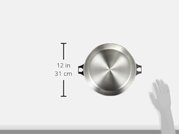 de Buyer 3493.28 POELE Twisty Tout INOX Ø 28CM, Acier Inoxydable, Argenté, 28 cm - Nail Gallerys