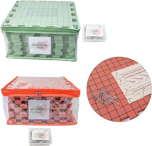 Dcaknri Lot de 9 tapis de blocage de tricot épais avec grilles en T - Nail Gallerys