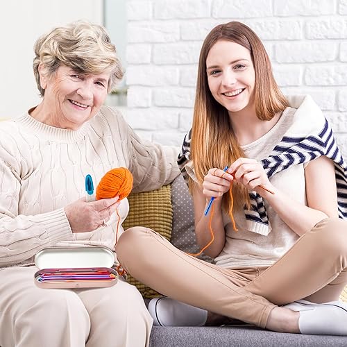 Newell Sail Set d'Aiguilles à Crochet en Aluminium Coloré de 2 à 9 mm avec Accessoires et Boîte de Rangement en Fer Kits de Crochet pour Débutants 30 Pièces - Nail Gallerys