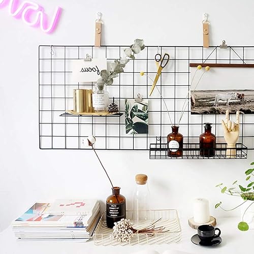 Panier De Rangement Mural En Fil Métallique 40 X 10 X 5 Cm Pour Cuisine - Nail Gallerys