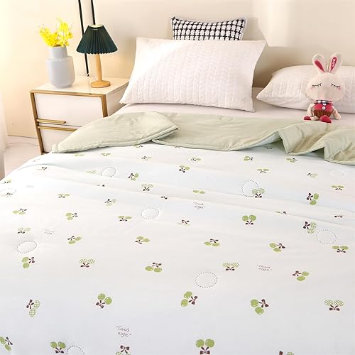 Odot Couette Réversible Ete Legere et Fine, Couette sans Housse Lavable - Douce et Confortable, Légère et Respirante Couverture Quilting d'Été (Fleur Violette,150 * 200cm) - Nail Gallerys