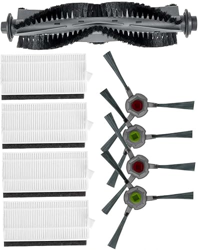 Kit de 9 brosses latérales principales pour aspirateur robot P20, 1 brosse à rouleau principale, 4 filtres HEPA, 4 brosses latérales - Nail Gallerys