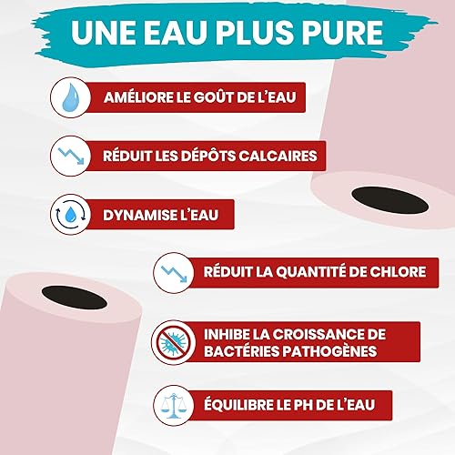 50 Perles de Céramique EM Roses - Purifient l’Eau - Parfaites pour Carafe, Bouteille, Gourde [Satisfait ou Remboursé] - Nail Gallerys