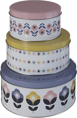 Premier Housewares Joni Lot de 3 boîtes de rangement rondes 9 x 20 x 20 cm - Nail Gallerys