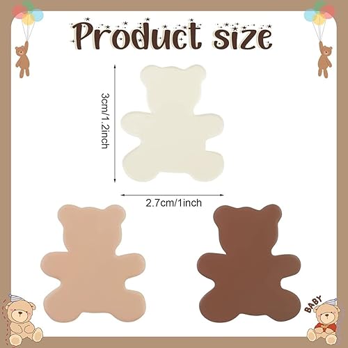 500 Pièces Ours Confettis Baby Shower Crème Marron Paillettes Pour Garçons Filles Décorations De Table (1,2 Pouce) - Nail Gallerys