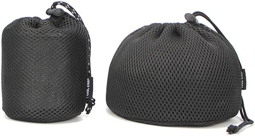 GreatRise Sac de rangement en maille avec cordon de serrage - Sac à couverts portable - Sac de pique-nique pour bouilloire de 500 ml à 900 ml - Pour barbecue, trekking, randonnée, plein air - Nail Gallerys