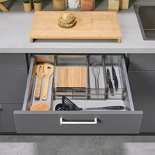 Relaxdays 4 séparateurs pour Votre tiroir, 16 pièces, 8 plaques, répondent à Vos Besoins, Transparents - Nail Gallerys