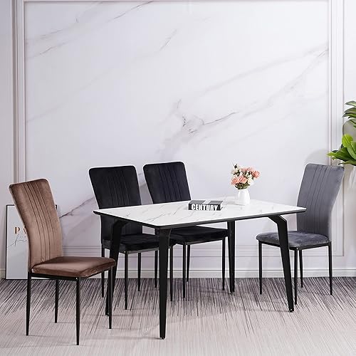 Albatros Chaises de Salle à Manger Modena, Lot de 4, Gris, testées SGS - Nail Gallerys