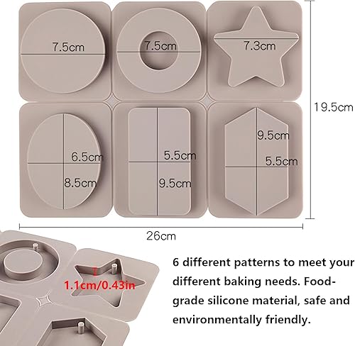 Moules à Savon en Silicone, Moules à Savon à 6 Cavités Moules en Résine de Silicone Réutilisable Moule de Cuisson pour Chocolats Faits Maison Biscuits Savons Pendentifs en Résine époxy - Nail Gallerys
