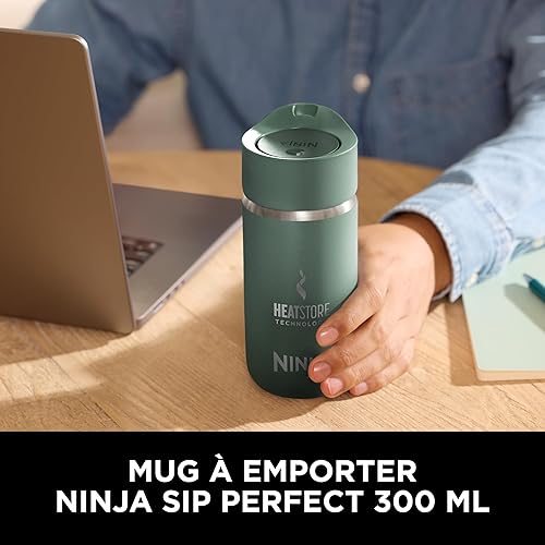 Ninja Sip Perfect Gourde isotherme 300 ml, sans bisphénol A, lavable au lave-vaisselle, bouteille isotherme, Vert, DW1203EUUKGN - Nail Gallerys