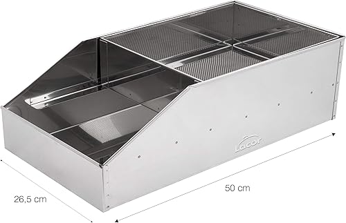 Lacor 50450 Tamis à Farine à Glissière Moyen : 18X50X26, Argent - Nail Gallerys