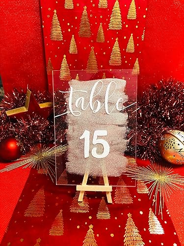 Djois made by Tarifold - Lot de 10 plaques A5 en acrylique transparent à personnaliser pour décoration de table, fêtes et événements - 930140 - Nail Gallerys