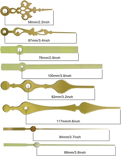 ISAKEN Mécanisme Horloge Murale, Mécanismes de Mouvement d'Horloge à Quartz Silencieux, Mecanisme Horloge Pile Silencieux Horloge Murale Systeme Horloge Aiguilles Mecanisme Pendule - Nail Gallerys