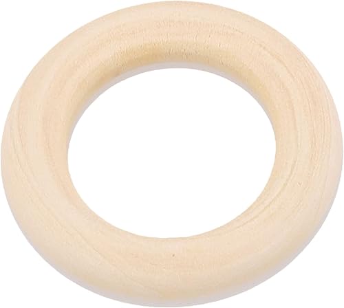Anneaux en bois faits à la main, plusieurs tailles, anneaux ronds naturels non finis de couleur unie (12,5 x 1,5 cm) - Nail Gallerys
