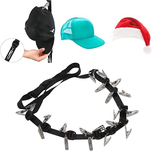 Porte-chapeau mural porte-chapeau en acier inoxydable organisateur de chapeau pince à chapeau sur porte stockage chapeau organisateur crochets de chapeau pour le stockage de chapeau - Nail Gallerys