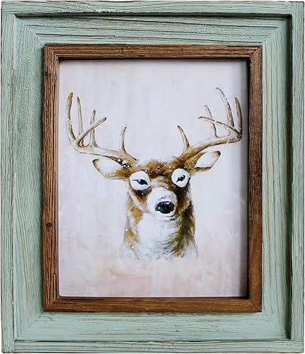 CVHOMEDECO. Cadre photo 20,3 x 25,4 cm en bois massif, verre haute définition, style rustique vintage, pour affichage de table et montage mural, bleu sarcelle vieilli - Nail Gallerys