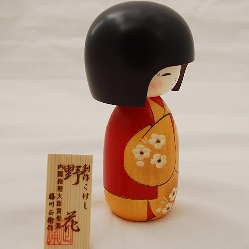 Kokeshi Poupée Japonaise – Fait à la main au Japon – Nobana/fleurs sauvages - Nail Gallerys