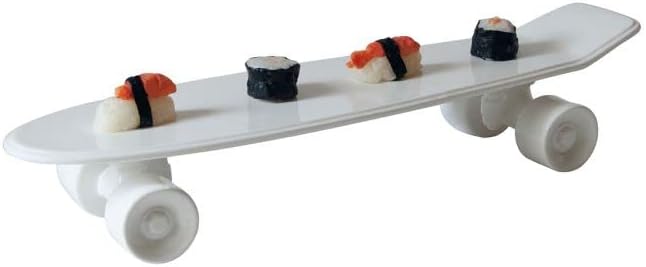 Seletti – Plateau Skateboard Souvenirs, Porcelaine, Blanc, 58 x 15 x 11 cm - Nail Gallerys