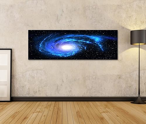 islandburner Tableau sur Toile Étoile Spirale Espace Galaxie Univers étoile Bleue Cadre Affiche Poster Murale Tableaux - Nail Gallerys