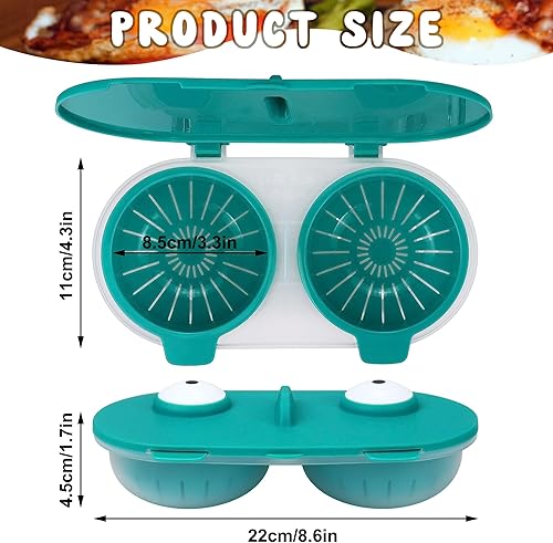 Baanfly Bannfly Pocheuses à œufs pour micro-ondes, cuiseur à œufs portable pour micro-ondes, 2 tasses avec cache-œil, sans BPA, pour four, petit déjeuner, cuisine, œuf poché à la vapeur - Nail Gallerys