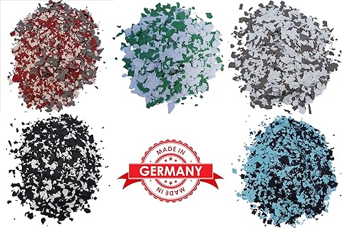 WO-WE Paillettes colorées W750 décoratives pour résine époxy revêtement de sol mélange Noir - blanc - 5 Kg - Nail Gallerys