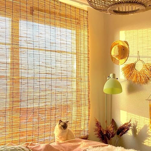 Store Bambou Extérieur Naturel Terrasse Store Roseau, 55 60 70 90 100 120 140 150 160 170 180 Cm Rideau De Porte Bambou Interieur Store Venitien, Stores Romains avec Ascenseur - Nail Gallerys