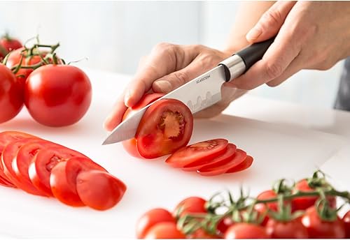 Klarstein Couteau Cuisine, Lot 7 Couteau de Cuisine Professionnel avec Bloc, Set Couteaux et Ustensiles de Cuisine en Acier Inoxydable, Kit Support Blocs Couteaux Professionnelle, Résistants Rayures - Nail Gallerys