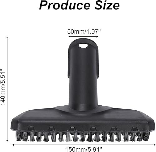 kingsea Brosse à main pour nettoyeur à vapeur - Tête de brosse à vapeur avec tampon de rechange en microfibre - Compatible avec aspirateur Karcher Steam Cleaner - Nail Gallerys