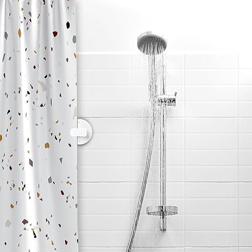 4 pièces Protection Anti-éclaboussures Clips,Clips de Rideaux Autocollants,Clips Autocollants pour Rideaux de Douche,sans perçage de Rideau de Douche Clips pour Douche à Suspendre Camper - Nail Gallerys