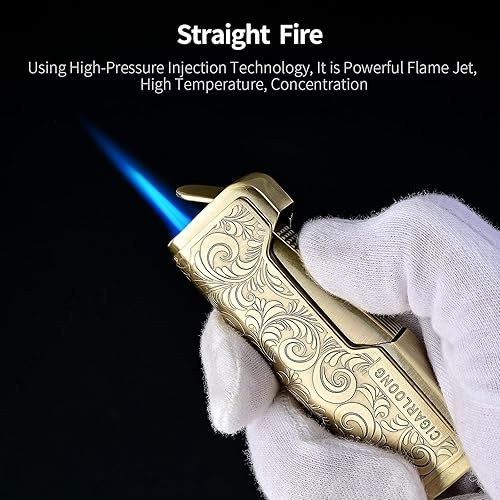 CIGARLOONG coupe-cigares 3 pièces, cendrier sculpté à 4 fentes et briquet rechargeable coupe-vent avec boîte-cadeau, Argent - Nail Gallerys