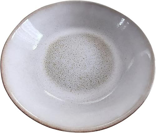 PintoCer - 2 assiettes creuses en grès, 23 cm, bol à soupe, pâte, salade ou céréales, couleur : extérieur noir intérieur beige - Nail Gallerys