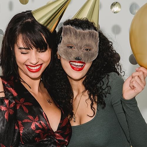 Holibanna Masques De Renard En Peluche Masque D'animal Demi-Visage Masques De Cosplay De Renard De Chat Masques D'animaux - Nail Gallerys