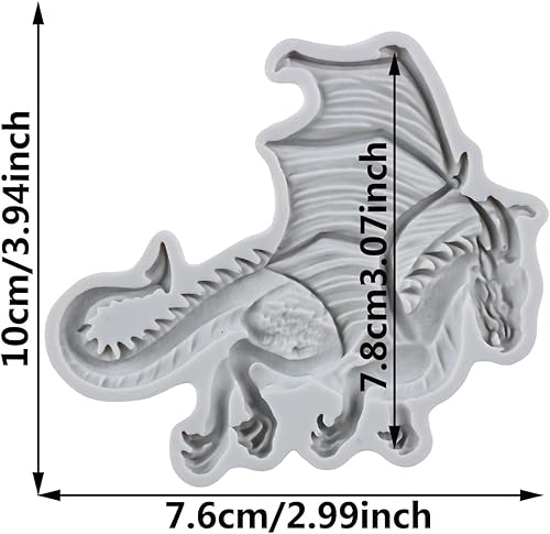 Sijiangmold Lot de moules en silicone en forme de dragon pour décoration de cupcakes, gâteaux, bonbons, chocolat, pâte à sucre, pâte polymère - Nail Gallerys